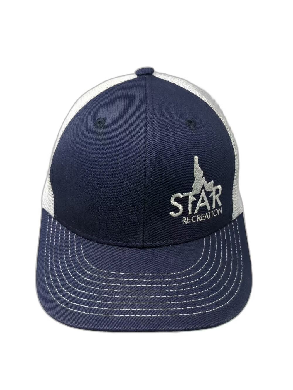 Champro Blue One Size Trucker Hat Star Recreation Idaho Embroidered Snapback